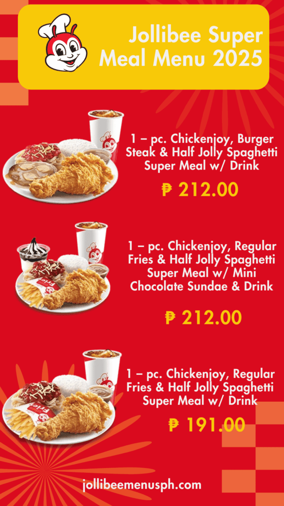Jollibee Super Meal Price in Philippines