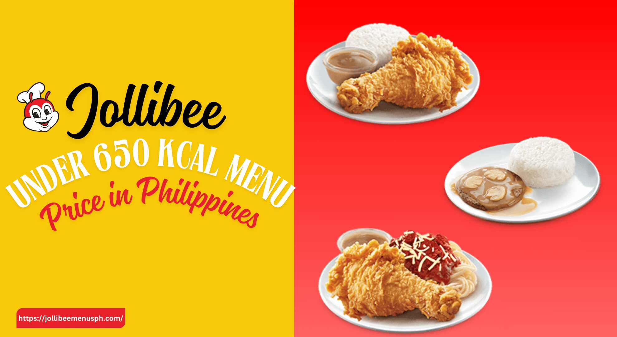 Jollibee Under 650 Calories Menu Philippines 2025