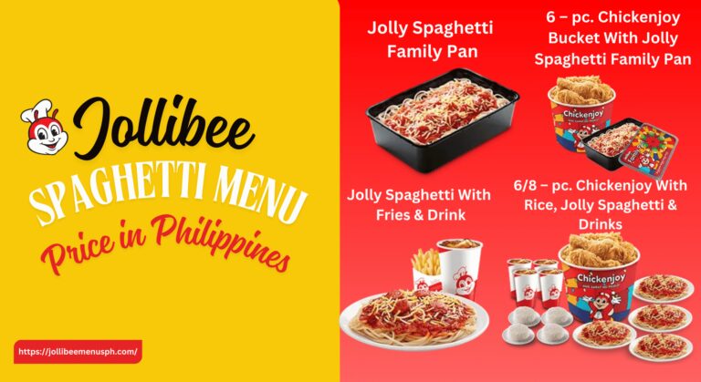 Jollibee Spaghetti Menu Prices in Philippines 2025