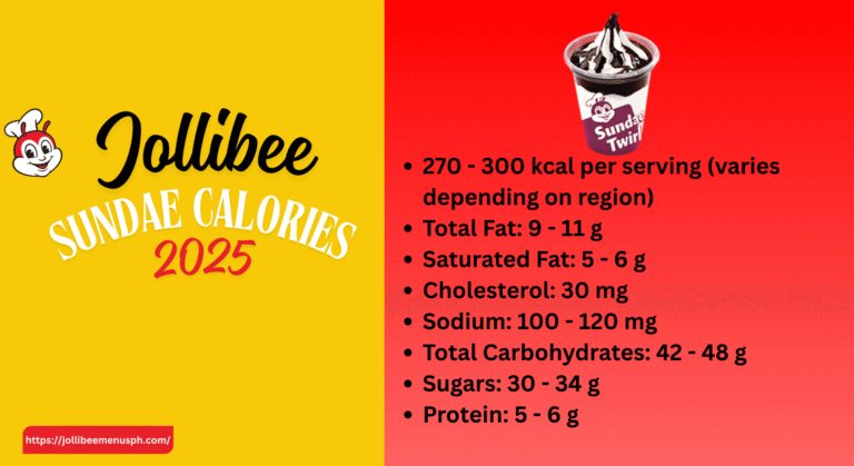 Jollibee Sundae Calories