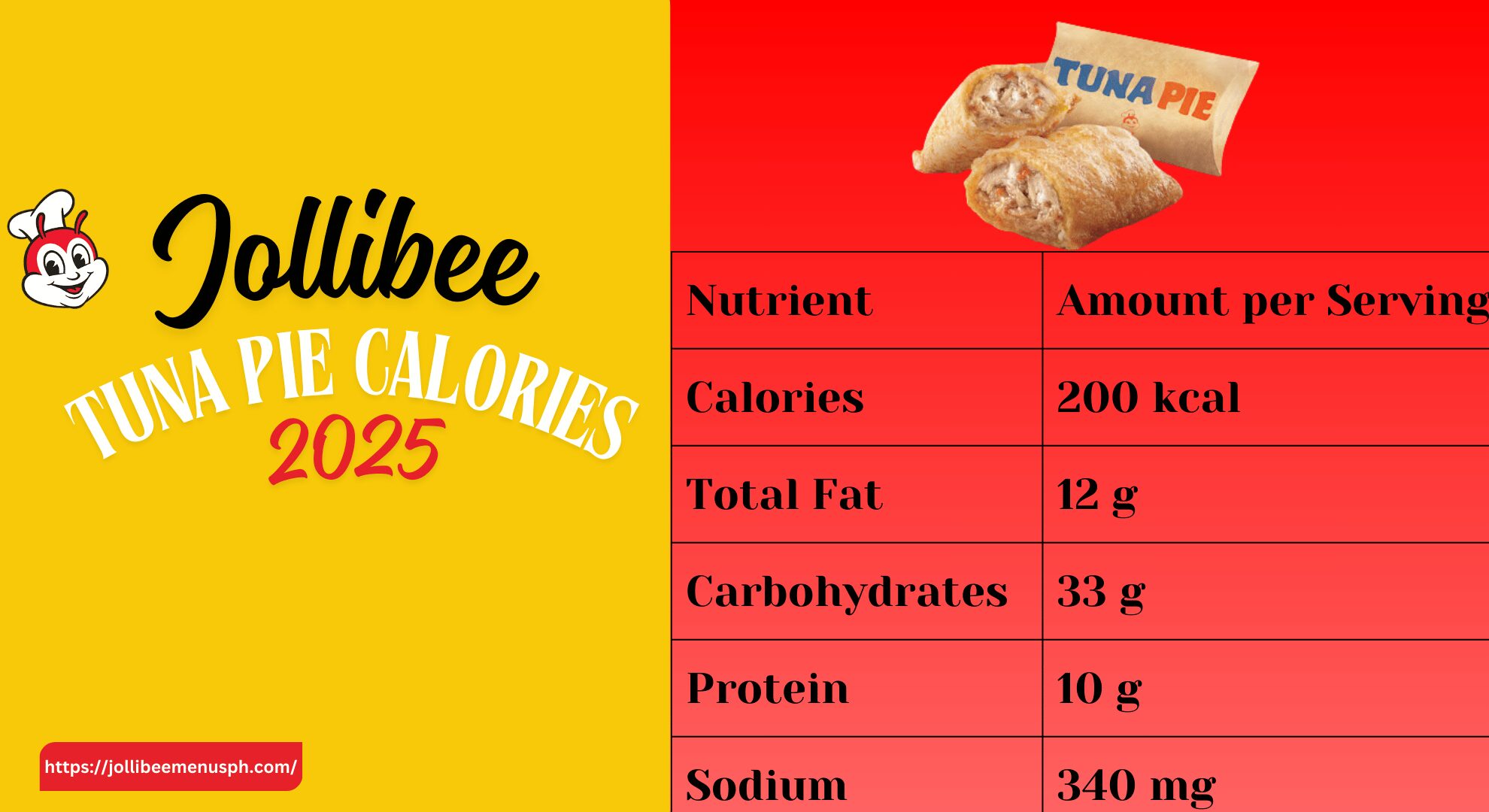 Jollibee Tuna Pie Calories
