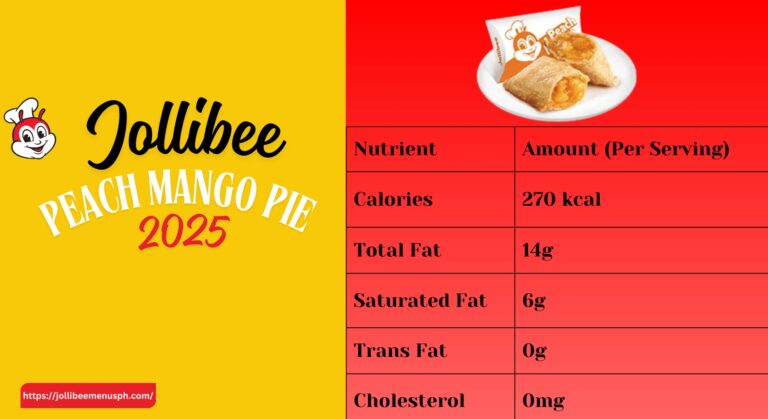 Jollibee Peach Mango Pie Calories