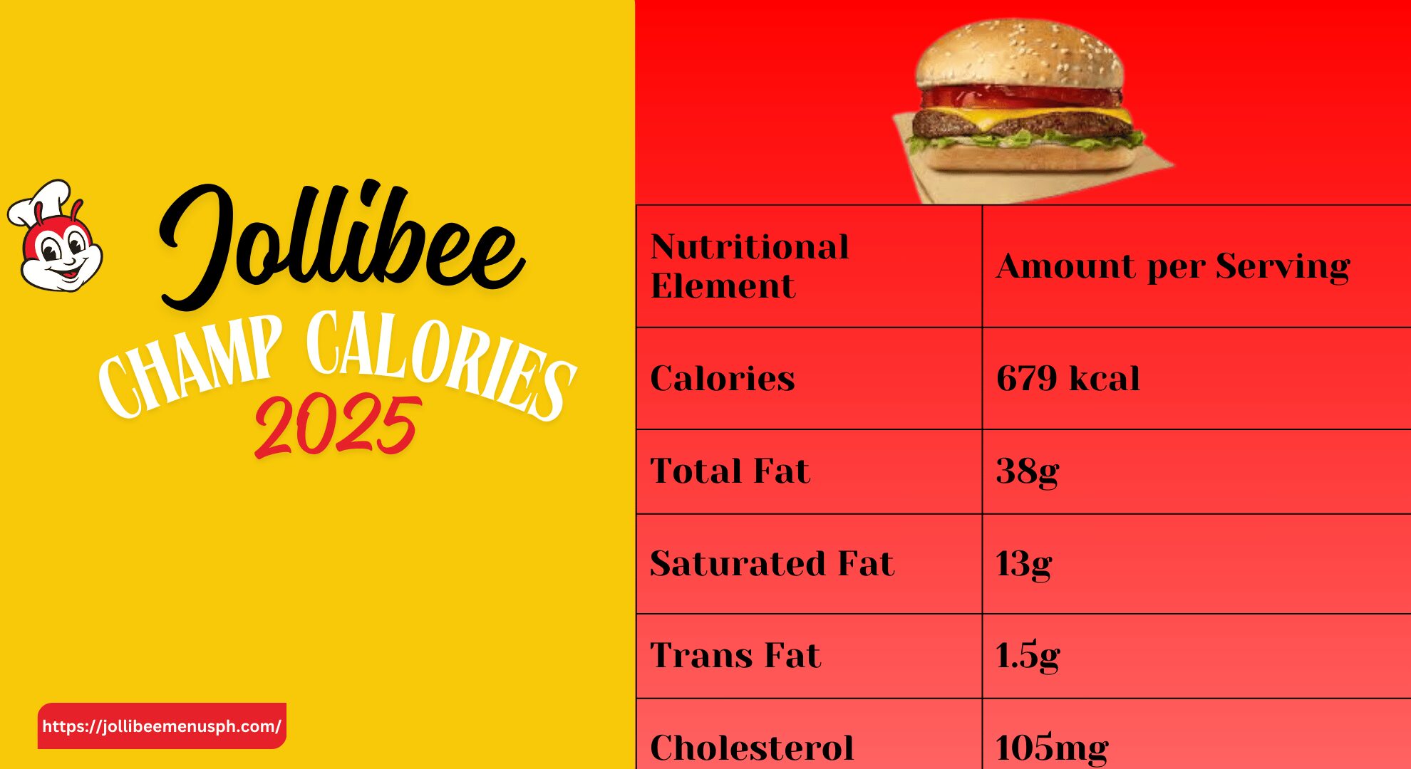 Jollibee Champ Calories